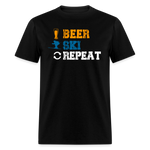 Beer Ski Repeat | Adult T-Shirt - black