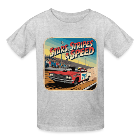 Vintage 76 | Stars Stripes & Speed | Youth T-Shirt - heather gray