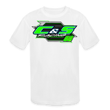 C & S Racing | 2026 | Kids' Moisture Wicking Performance T-Shirt - white