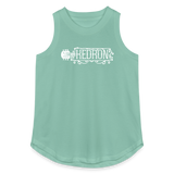 KEDRON | White Logo | Women's Relaxed Tank Top - saltwater