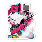 Michael Newton | 2025 |  Kiss-Cut Vinyl Decal 2 - white glossy