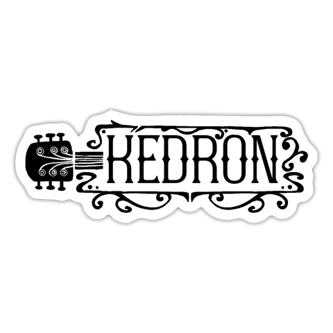 KEDRON | Black Logo | Sticker - white matte