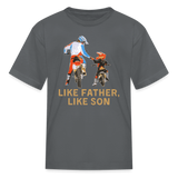 Like Father Like Son Dirt Bike | FSR Merch | Youth T-Shirt - charcoal