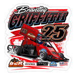 Brantley Griffith | 2025 |  Kiss-Cut Vinyl Decal 2 - white matte