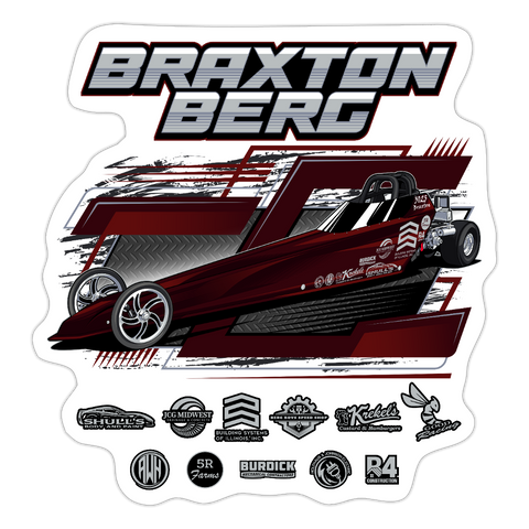 Braxton Berg | 2025 |  Kiss-Cut Vinyl Decal 2 - white matte