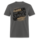 Dirt Track Junkie | FSR Merch | Adult Shirt - charcoal