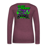 Cliff Pierce | 2024 | Women's LS T-Shirt - heather burgundy