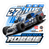 Derek Robbie | 2026 | Kiss-Cut Vinyl Decal 2 - white matte