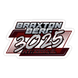 Braxton Berg | 2025 |  Kiss-Cut Vinyl Decal - white matte