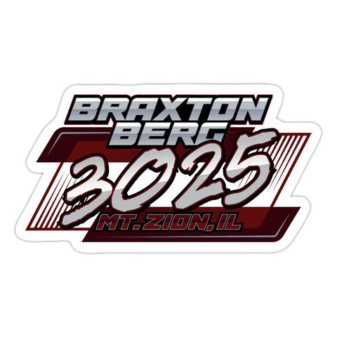 Braxton Berg | 2025 |  Kiss-Cut Vinyl Decal - white matte