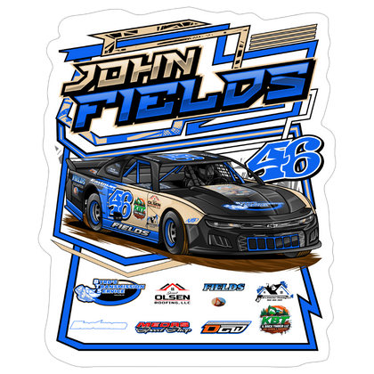 John Fields | 2026 | Kiss-Cut Vinyl Decal 2 - white matte