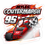 Myles Coutermarsh | 2026 | Kiss-Cut Vinyl Decal 2 - white glossy