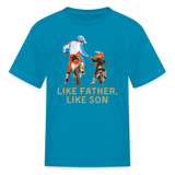 Like Father Like Son Dirt Bike | FSR Merch | Youth T-Shirt - turquoise