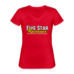 Five Star Racewear | Women's V-Neck T-Shirt - red