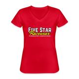 Five Star Racewear | Women's V-Neck T-Shirt - red