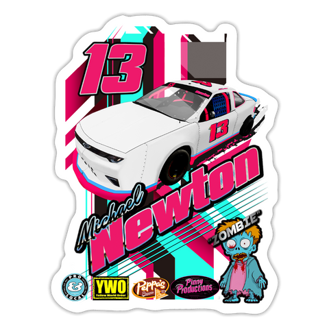 Michael Newton | 2025 |  Kiss-Cut Vinyl Decal 2 - white matte