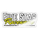 Five Star Racewear | Kiss-Cut Vinyl Decal - white glossy