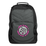 Born To Race | That Girl | Computer Backpack - charcoal