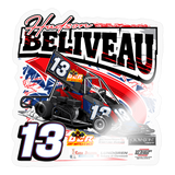 Hudson Beliveau | 2025 |  Kiss-Cut Vinyl Decal 2 - transparent glossy