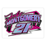 Jake Montgomery | 2023 |  Kiss-Cut Vinyl Decal 2 - white matte