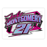 Jake Montgomery | 2023 |  Kiss-Cut Vinyl Decal 2 - white matte