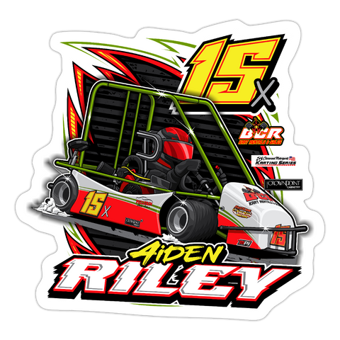 Aiden Riley | 2025 |  Kiss-Cut Vinyl Decal 2 - white matte