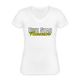 Five Star Racewear | Women's V-Neck T-Shirt - white