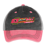 Jeff Hall | 2025 | Dyed Trucker Hat - washed pink / silver 