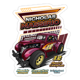 Nicholas Massirio | 2025 |  Kiss-Cut Vinyl Decal 2 - white matte