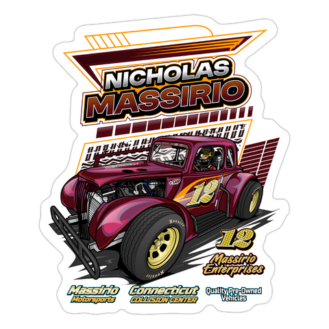 Nicholas Massirio | 2025 |  Kiss-Cut Vinyl Decal 2 - white matte
