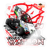 Elliot Watson | 2026 | Kiss-Cut Vinyl Decal 2 - transparent glossy