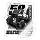 TJ Sansoucy | 2026 | Kiss-Cut Vinyl Decal 2 - white glossy