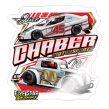 Chaber Motorsports | 2025 |  Kiss-Cut Vinyl Decal 2 - white glossy