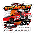 Osman Racing | Greg Osman | 2024 | Kiss-Cut Vinyl Decal 2