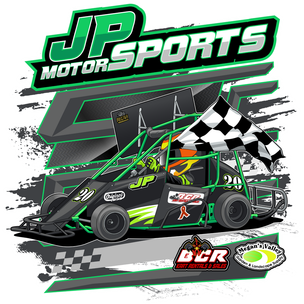 JP Motorsports | 2023 | Kiss-Cut Vinyl Decal 2 – Five Star Racewear
