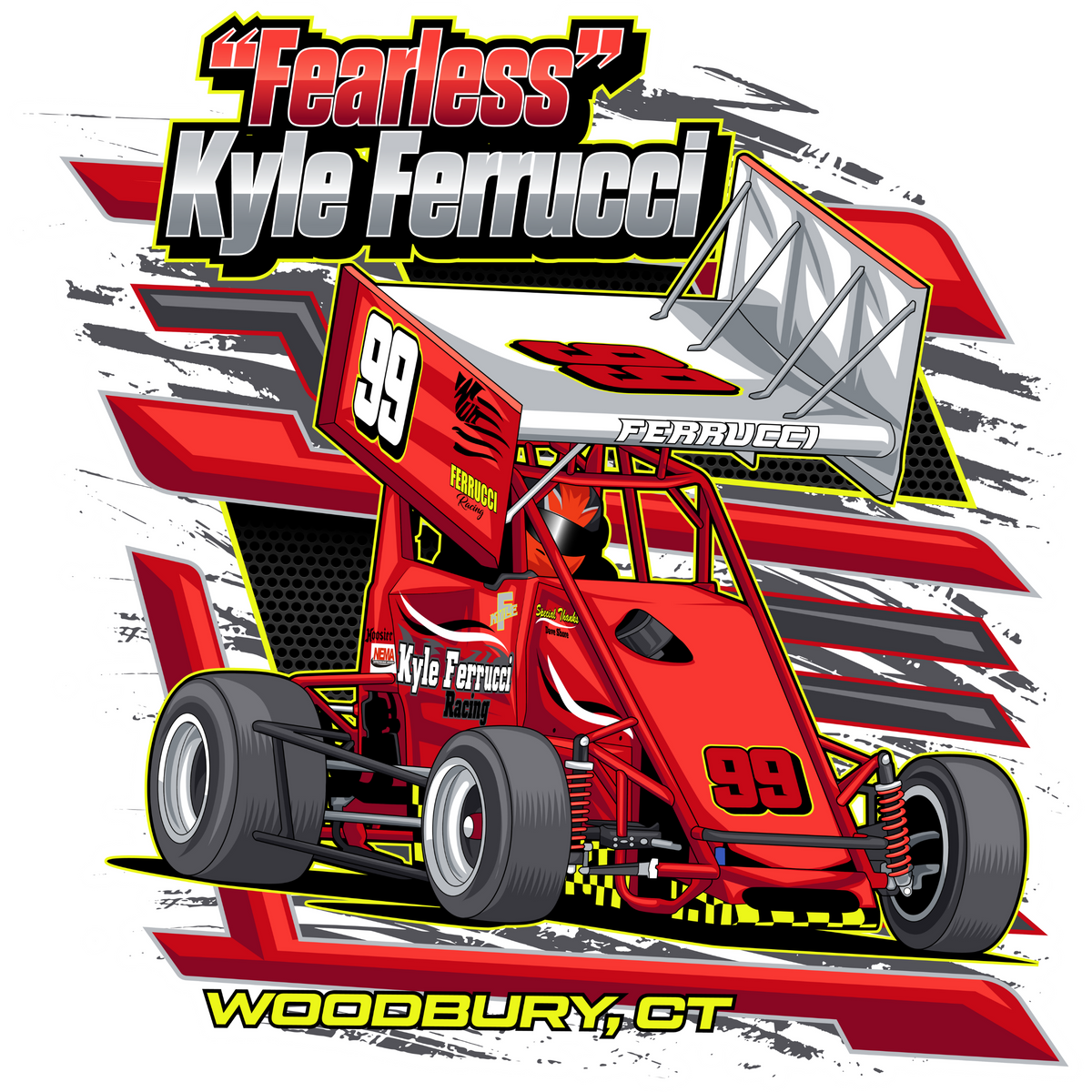 Kyle Ferrucci | 2023 | Kiss-Cut Vinyl Decal 2 – Five Star Racewear