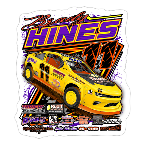 Brady Hines | 2023 | Sticker 2 - white matte