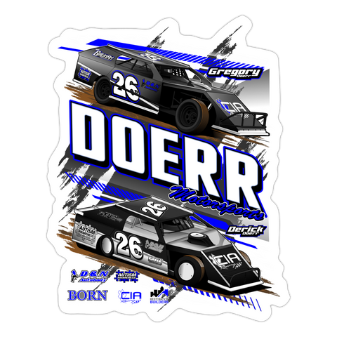 Doerr Racing | 2023 | Sticker 2 - white matte