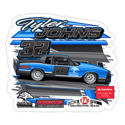 Tyler Johns | 2023 | Sticker 2 - white matte