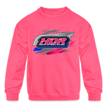 House Divided Racing | 2023 | Youth Crewneck Sweatshirt - neon pink