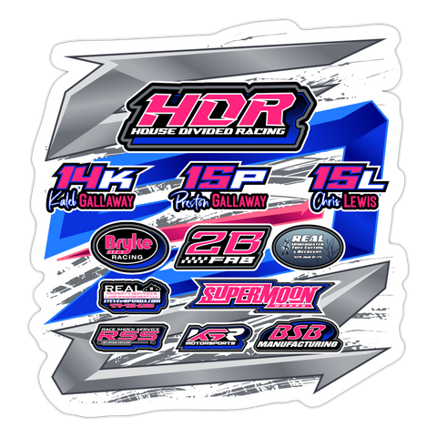 House Divided Racing | 2023 | Sticker 2 - white matte