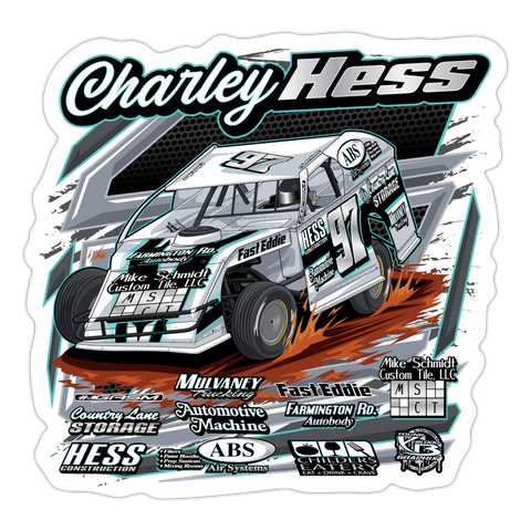 Charley Hess | 2023 | Sticker 2 - white matte