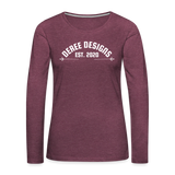 Deree Designs | 2022 | Women's LS T-Shirt - heather burgundy