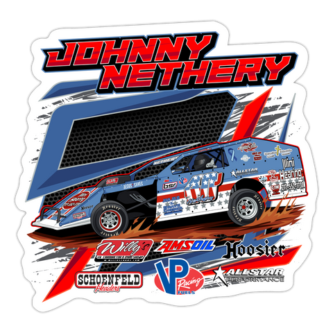 Johnny Nethery | 2023 | Sticker 2 - white matte