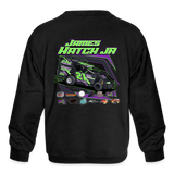 Double Hatch Racing | James Jr. | 2023 | Youth Crewneck Sweatshirt - black