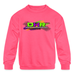 Double Hatch Racing | James Jr. | 2023 | Youth Crewneck Sweatshirt - neon pink