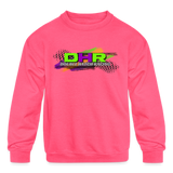 Double Hatch Racing | James Jr. | 2023 | Youth Crewneck Sweatshirt - neon pink