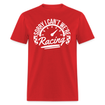 Sorry We're Racing | FSR Merch | Adult T-Shirt - red