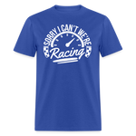 Sorry We're Racing | FSR Merch | Adult T-Shirt - royal blue