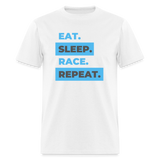 Eat Sleep Race | FSR Merch | Adult T-Shirt - white